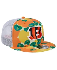 New Era Men's Orange Cincinnati Bengals Citrus 9FIFTY Trucker Snapback Hat