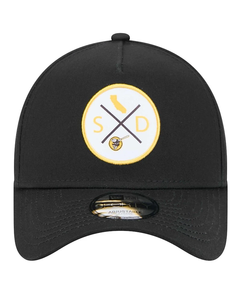 New Era Men's Black San Diego Padres 9FORTY A-Frame Adjustable Hat
