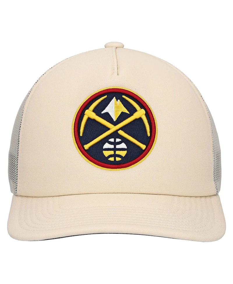 Mitchell & Ness Men's Cream Denver Nuggets Trucker Adjustable Hat