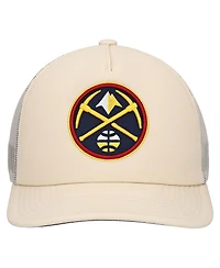 Mitchell & Ness Men's Cream Denver Nuggets Trucker Adjustable Hat