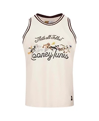 Freeze Max Men's Cream Looney Tunes That's All Folks Basketball Jersey