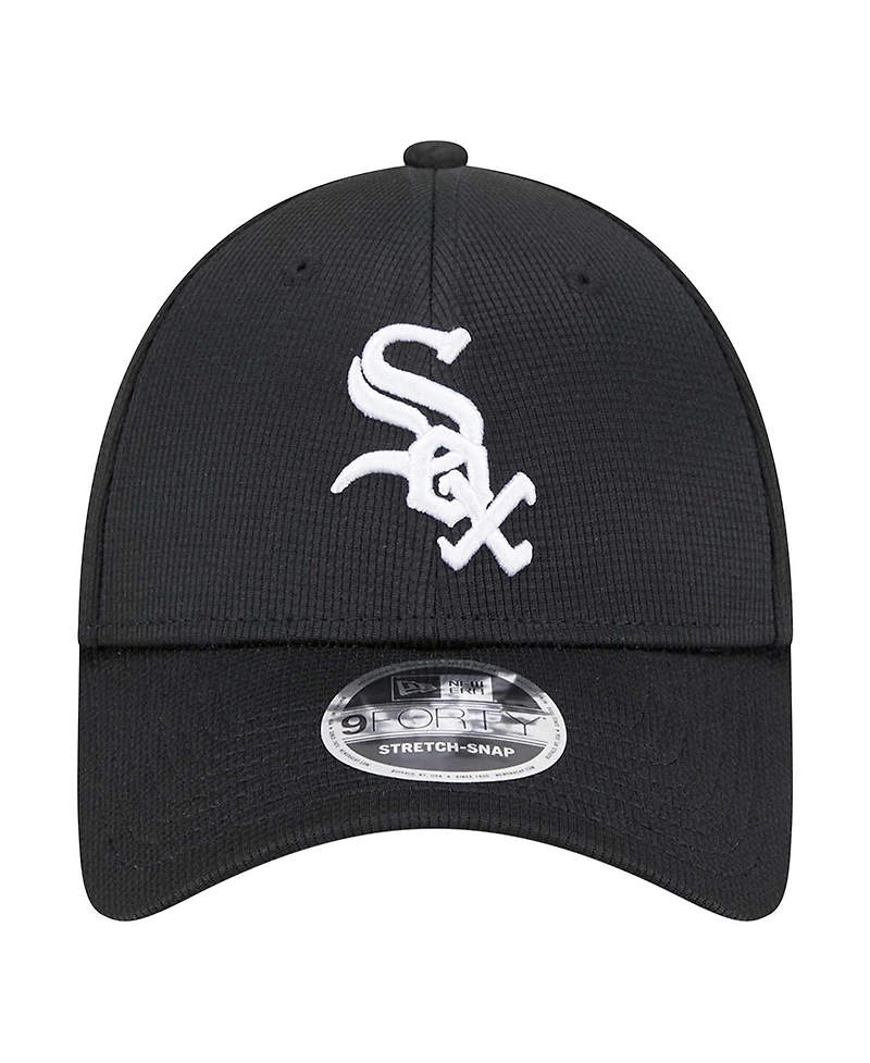 New Era Men's Black Chicago White Sox Pivot 9FORTY Adjustable Hat