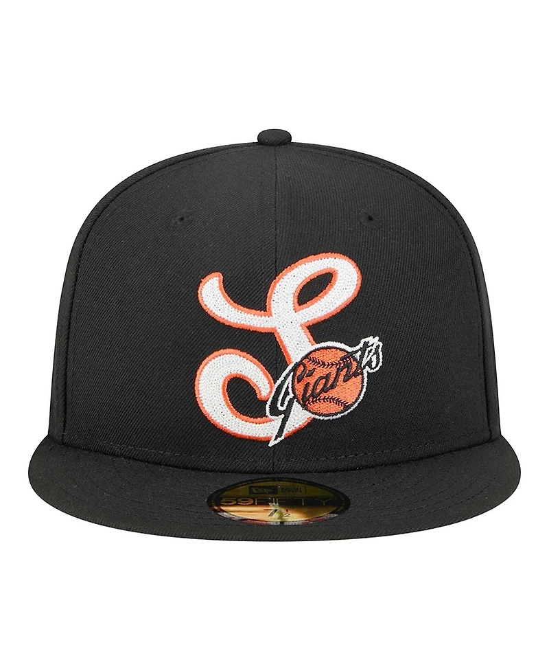 New Era Men's Black San Francisco Giants Duo Logo 2.0 59FIFTY Fitted Hat