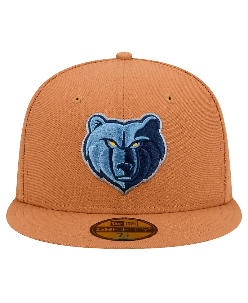 New Era Men's Tan Memphis Grizzlies Color Pack 59FIFTY Fitted Hat