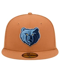 New Era Men's Tan Memphis Grizzlies Color Pack 59FIFTY Fitted Hat