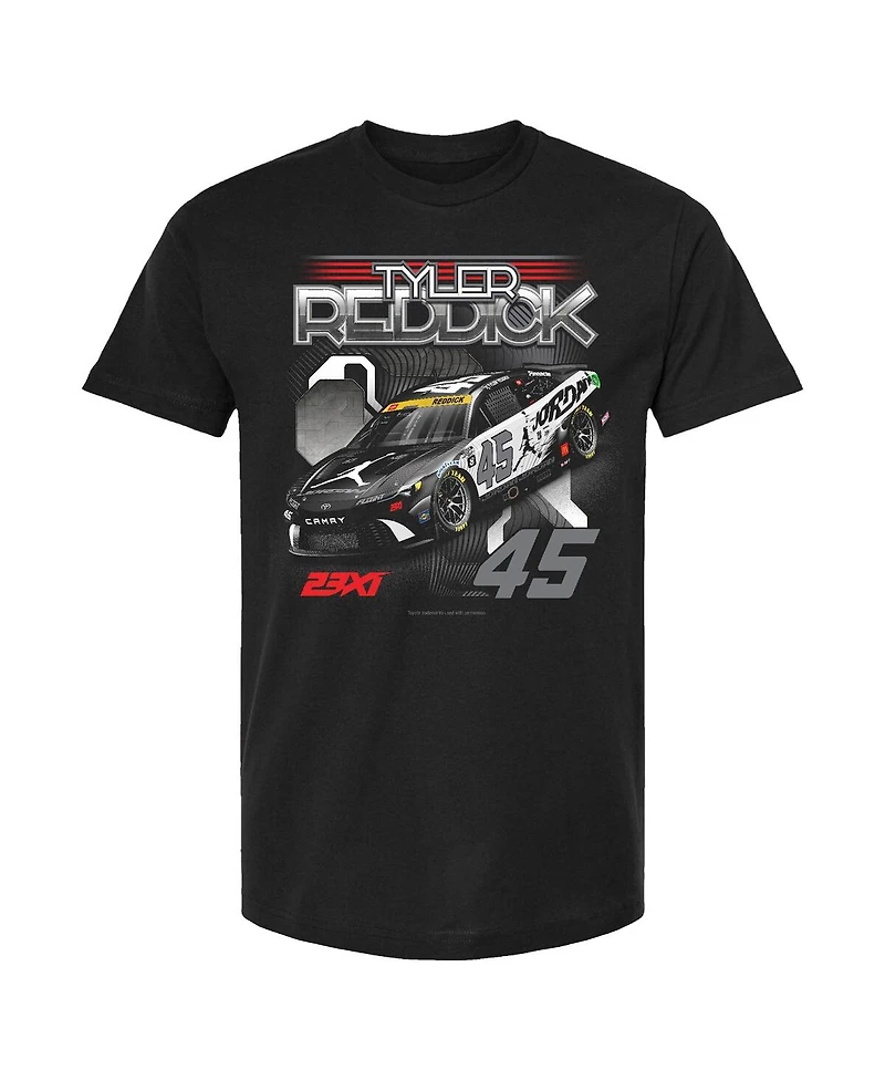 23XI Racing Men's Black Tyler Reddick Jumpman Car T-Shirt
