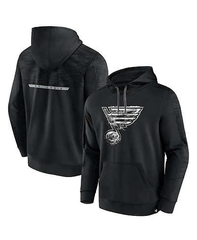 Fanatics Men's Black St. Louis Blues Iced Out Pullover Hoodie