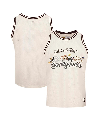 Freeze Max Men's Cream Looney Tunes That's All Folks Basketball Jersey
