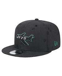New Era Men's Black New York Jets Midnight Ink Pop Outline 9FIFTY Snapback Hat