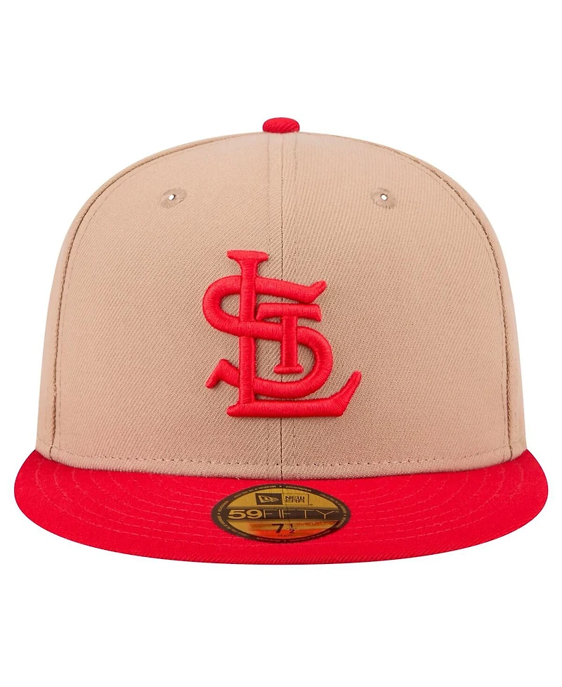 New Era Men's Khaki St. Louis Cardinals 59FIFTY Fitted Hat