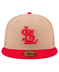 New Era Men's Khaki St. Louis Cardinals 59FIFTY Fitted Hat