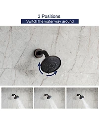 Bathtub Faucet Set, Shower System with Tub Spout 4.84 Inch 3-Spray Bathroom Shower Head, Single-Handle Shower Valve and Trim Kit, Chrome