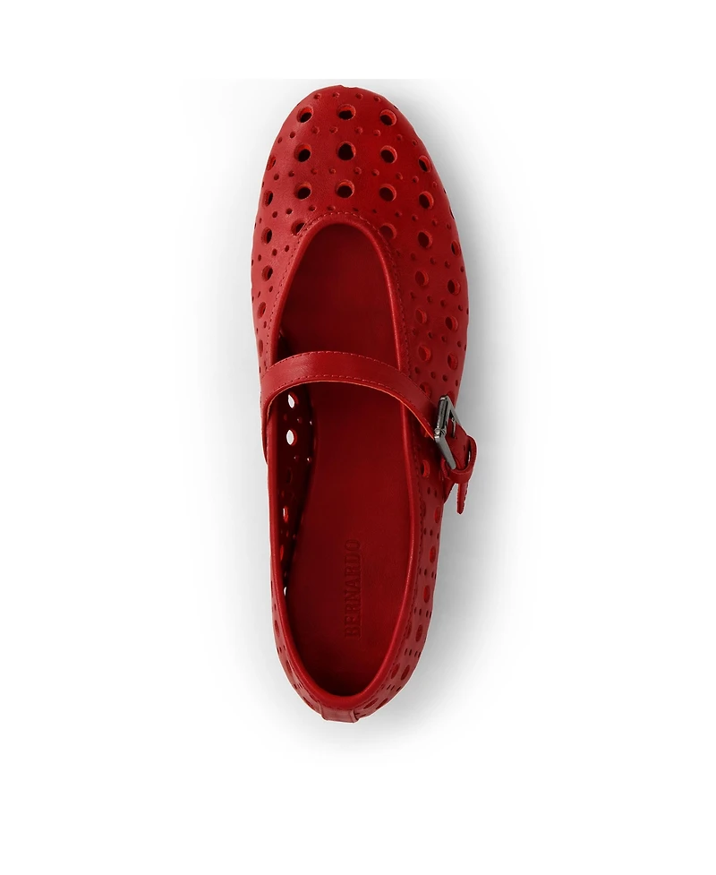 Bernardo Borden Perf Mary Jane Flat