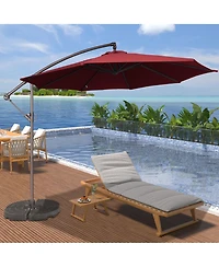 Mondawe 10 Ft Outdoor Cantilever Uv Protective Patio Offset Umbrella for Balcony