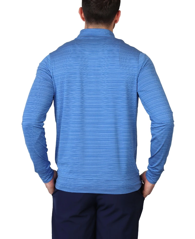 Tailorbyrd Men's Yarn Dye Stripe Performance Quarter Zip