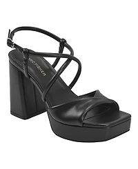 Marc Fisher Women's Glady Crisscross High Block Heel Platform Sandals