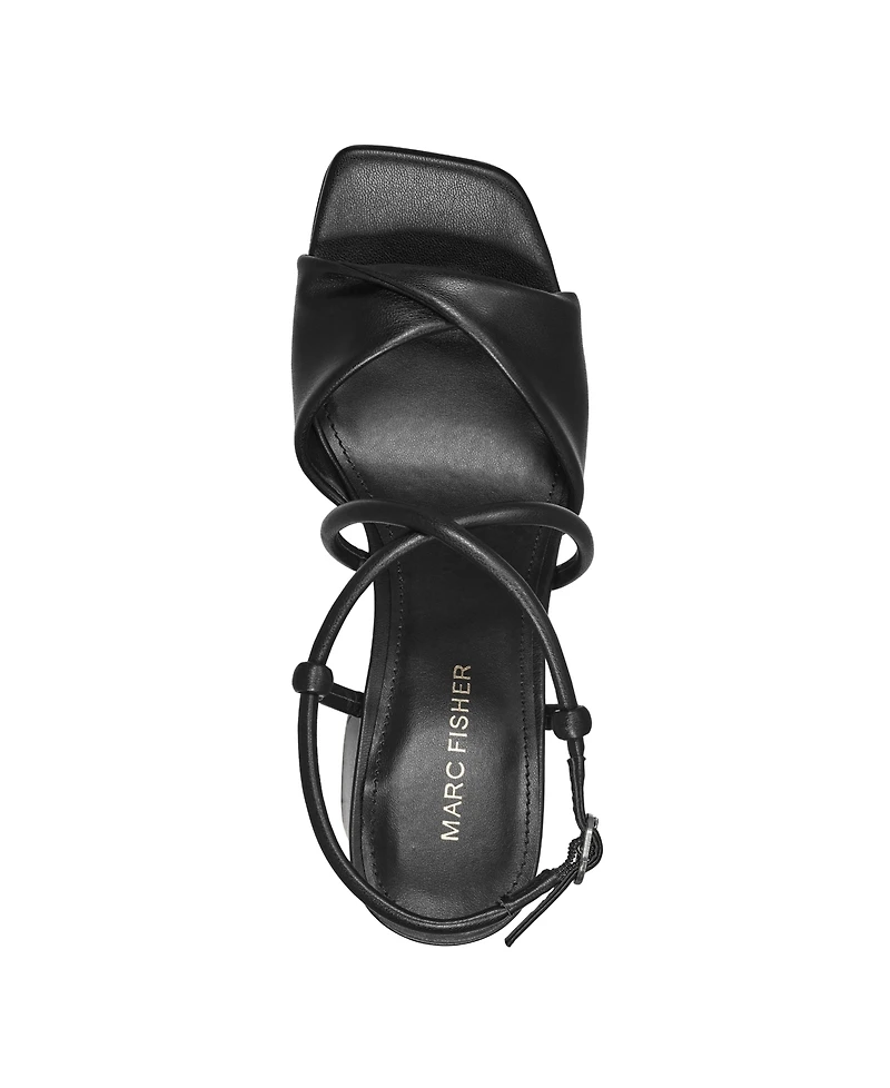 Marc Fisher Women's Glady Crisscross High Block Heel Platform Sandals
