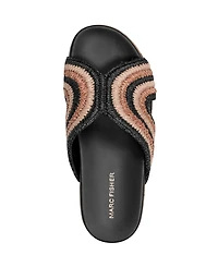 Marc Fisher Women's Erim Woven Slip-On Flatform Sandals