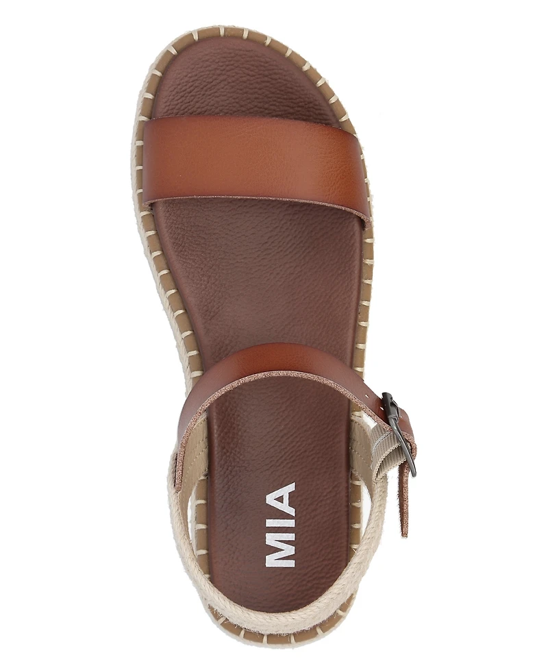 Mia Women's Stephany Round Toe Flat Sandals