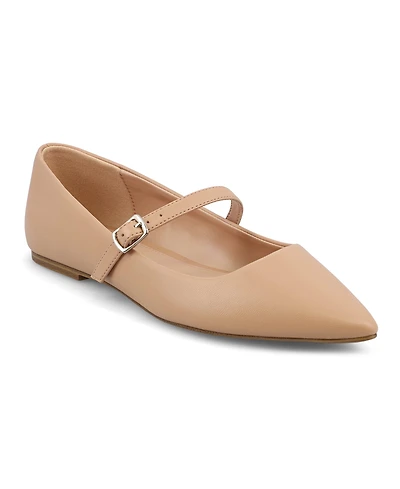 Mia Women's Aviba Mary-Jane Pointed Toe Flats