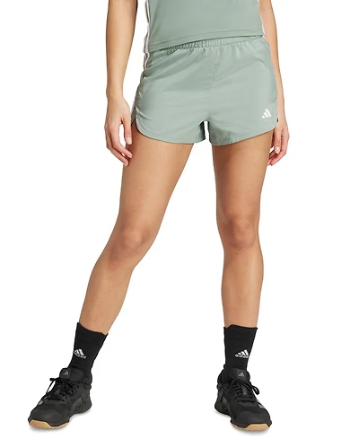 adidas Women's Pacer 3-Stripes High-Rise Woven Training Shorts