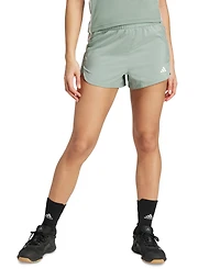 adidas Women's Pacer 3-Stripes High-Rise Woven Training Shorts