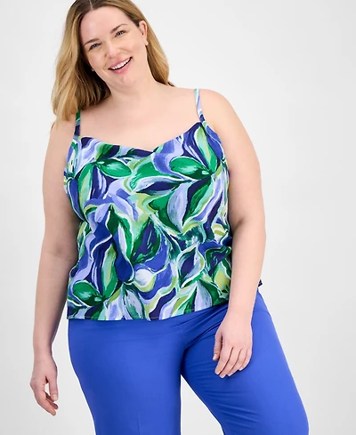 Tahari Asl Plus Printed Camisole