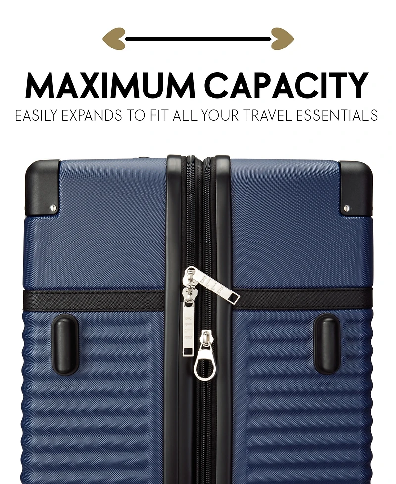 Elle Belleville 3-Piece Expandable Retro Spinner Luggage Set