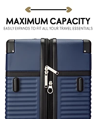 Elle Belleville 3-Piece Expandable Retro Spinner Luggage Set