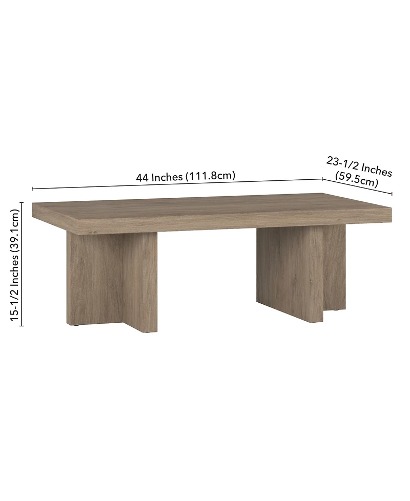 Hudson & Canal 44" Dimitra Wide Rectangular Coffee Table