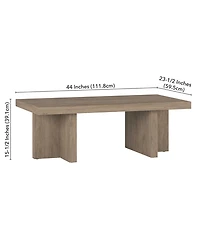 Hudson & Canal 44" Dimitra Wide Rectangular Coffee Table