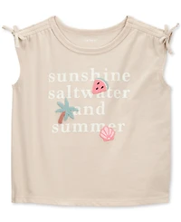 Carter's Toddler Girls Sunshine, Saltwater and Summer Graphic T-Shirt