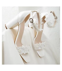 Dede Lace Bridal High Heel Sandals