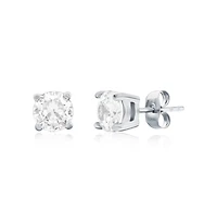Stainless Steel, 7mm Round Cz Studs
