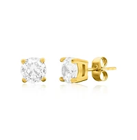 Stainless Steel, 7mm Round Cz Studs