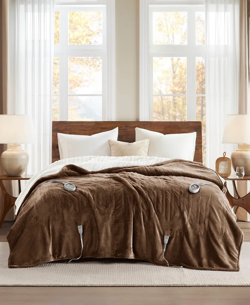 Woolrich Electric Reversible Plush to Berber Blanket