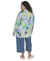 Karl Lagerfeld Paris Plus Geometric Print Blouse