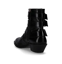 Eras Black Leather Ankle Boots