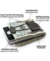 Speidel Bill Binder - Money Clip & Credit Card Holder Brushed