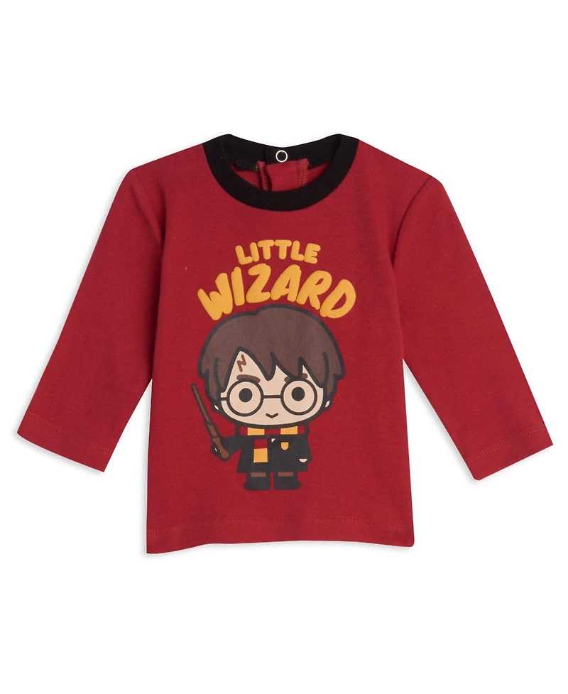 Harry Potter Baby Boys Bodysuit T-Shirt and Pants 4 Piece Layette Set