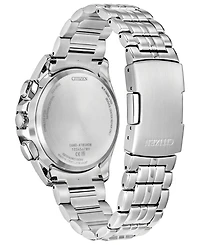 Citizen Men's Sport Luxury Pcat Silver-Tone Stainless Steel Bracelet Watch 43mm