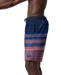 Speedo Men's Onshore Bondi Basin Ombre Stripe Drawstring 9" Boardshorts