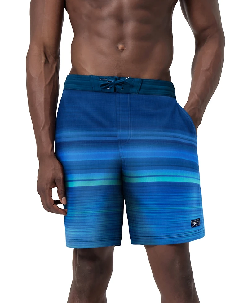 Speedo Men's Onshore Bondi Basin Ombre Stripe Drawstring 9" Boardshorts