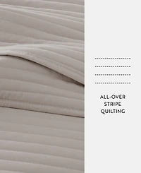 ienjoy Home Stripe Stitch 3-Pc. Quilt Set, Full/Queen