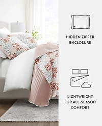 ienjoy Home Scrolled Patchwork Reversible -Pc. Lightweight Quilt Set