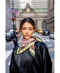 Jessie Zhao New York Double Sided Wool Silk Scarf In Color Recombination