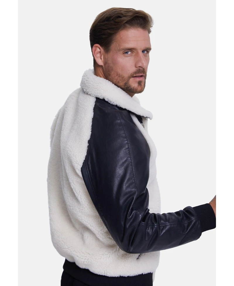 Furniq Uk Big & Tall Shearling Jacket