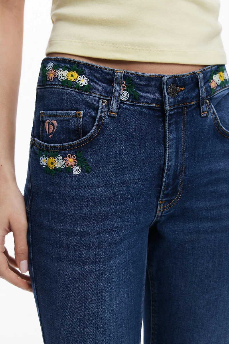 Desigual Women's Floral Skinny Jeans