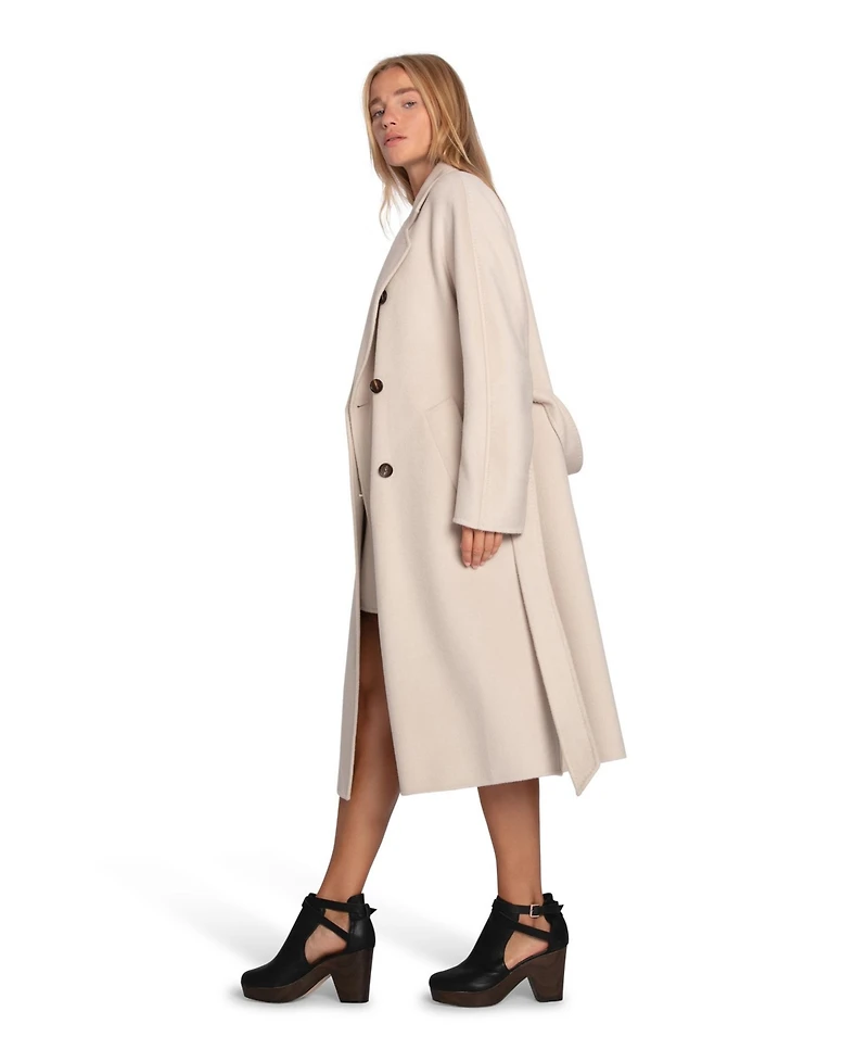 Belle & Bloom Women's Real Love Double Breasted Maxi Coat