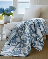 Levtex Stillwater Coastal Shore Reversible Quilted Throw, 50" x 60"